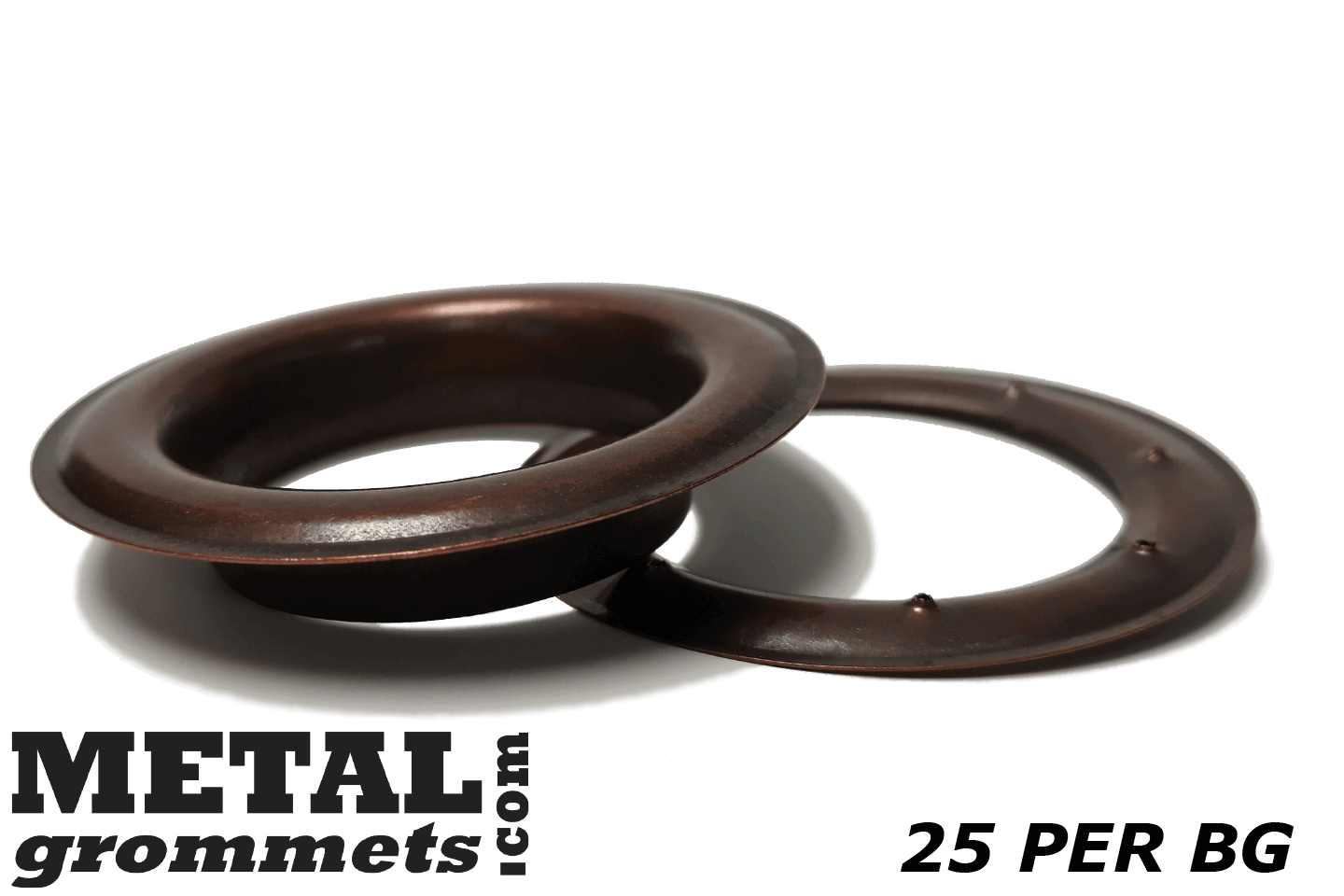 25-PACK 1 1/2" ID (#12) Copper Oxide Curtain Grommets & Washers