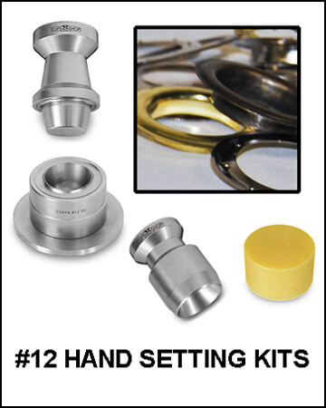 #12 (40mm) Curtain Grommets, Cutter Die & Setting Tool Packages