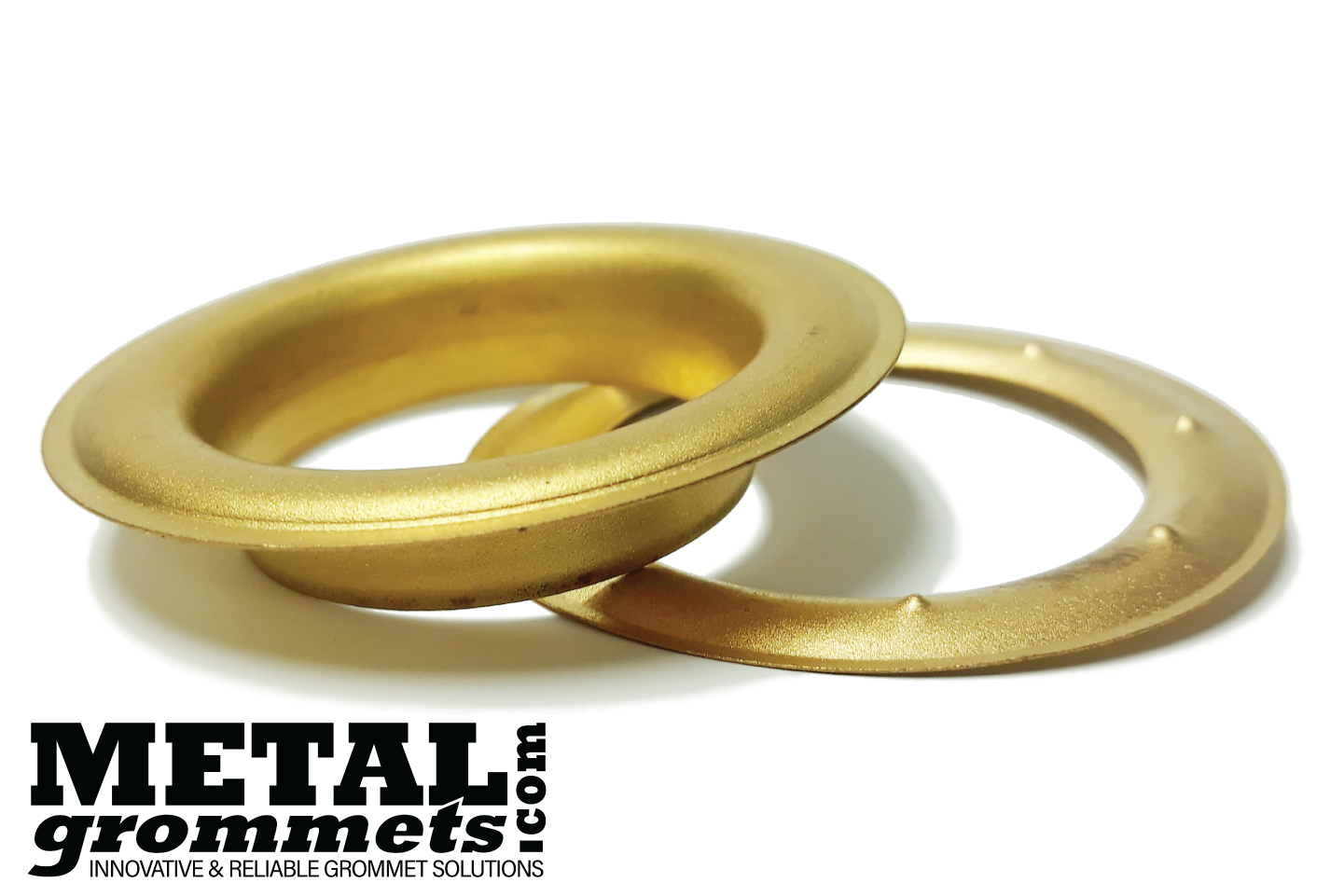 1 1/2" ID (#12) Satin Brass Curtain Grommets & Washers