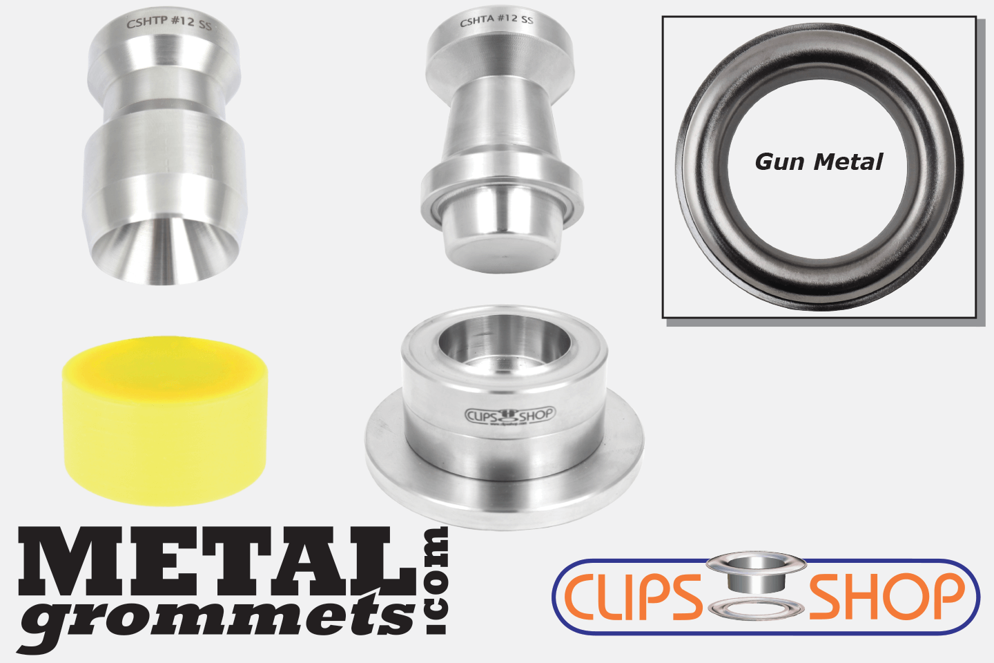 #12 Complete Hand Kit (100 pcs) grommets in GUN METAL