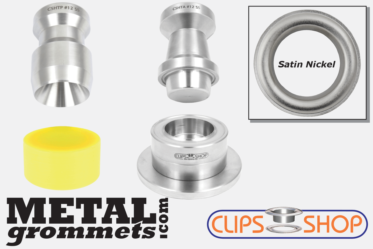 #12 Complete Hand Kit (100 pcs) grommets in SATIN NICKEL