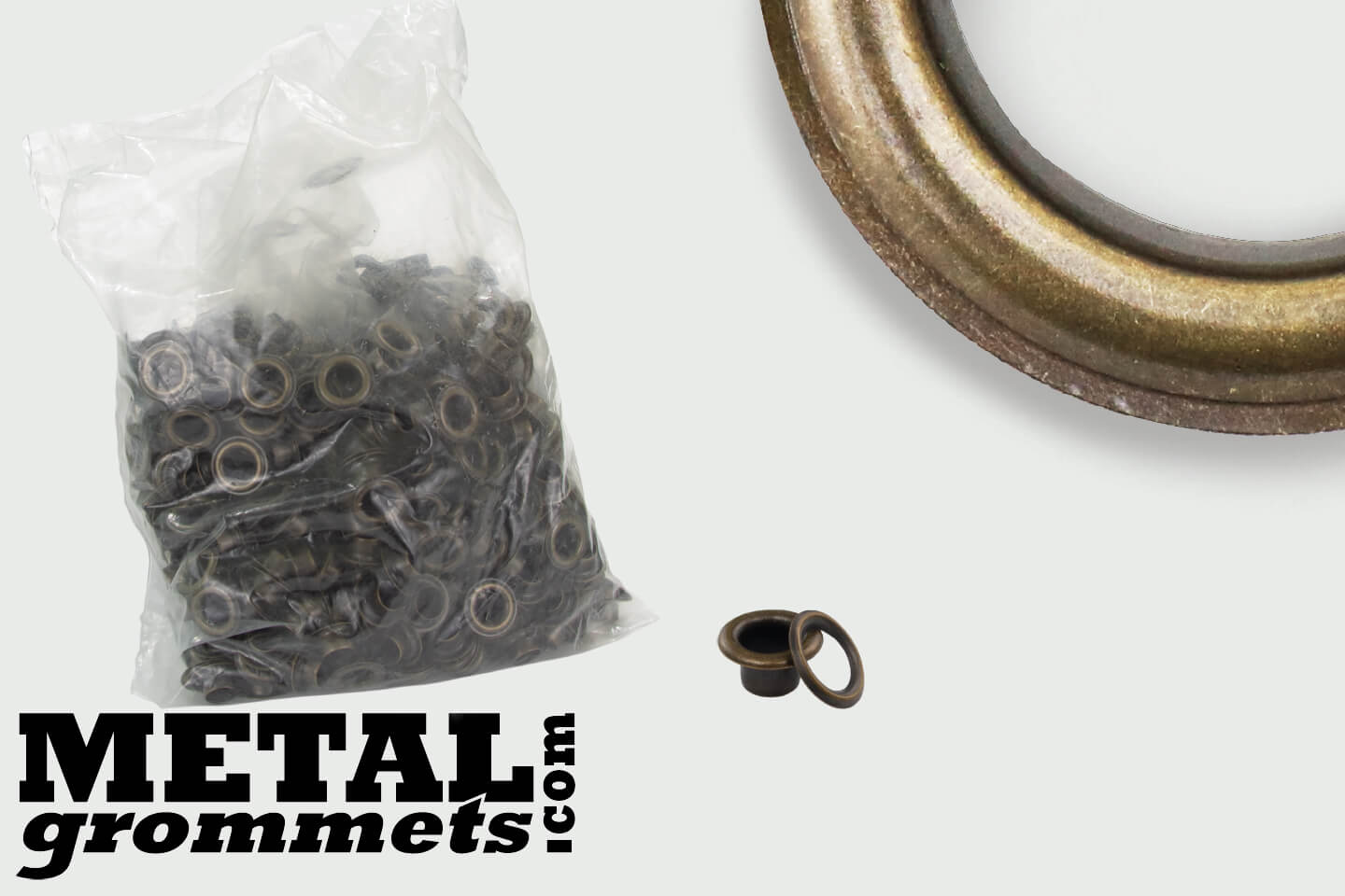 #0 (1/4 - 0.25 Hole Size) Antique Brass Grommets & Washers