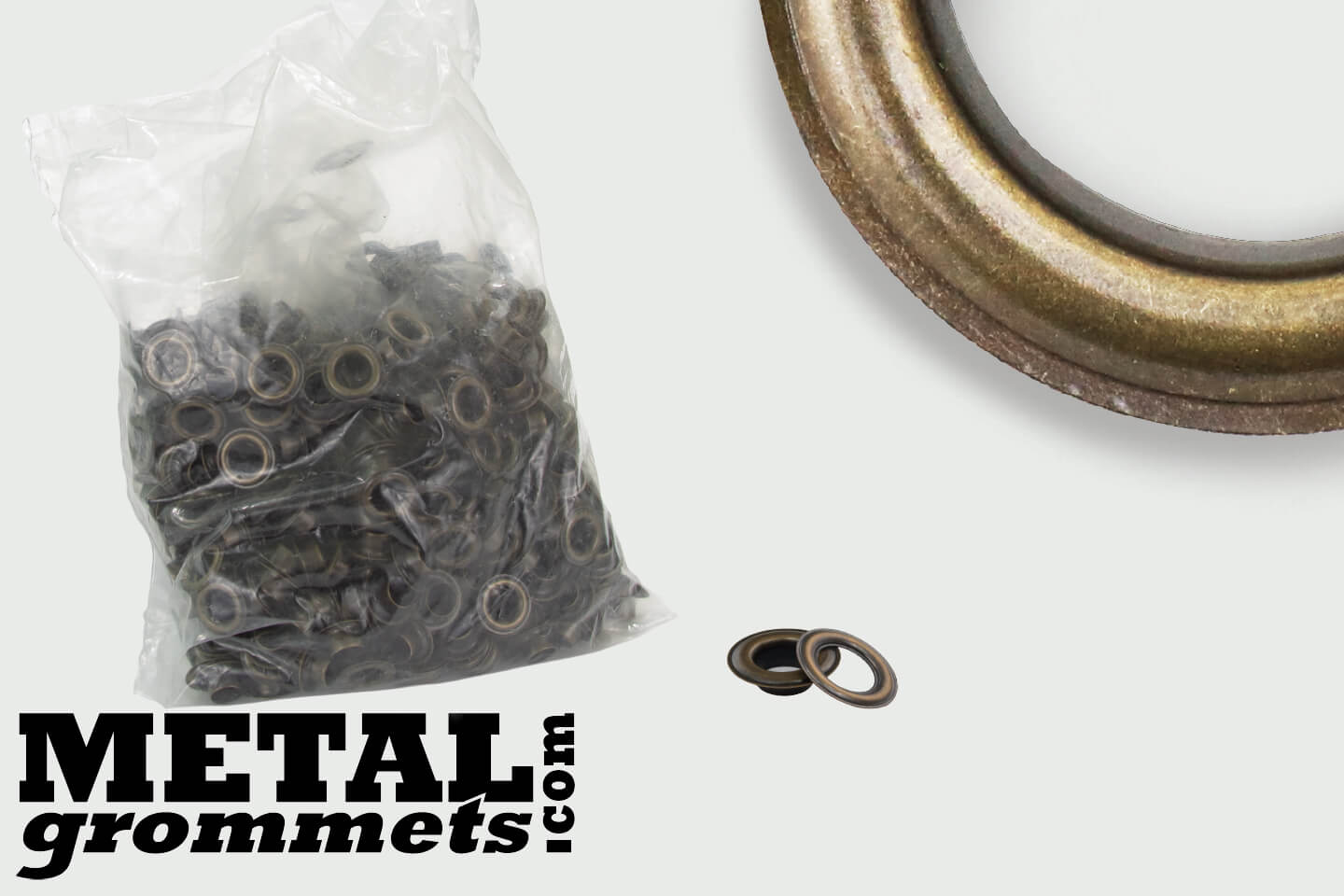 #1 (5/16 - 0.3125 Hole Size) Antique Brass Grommets & Washers