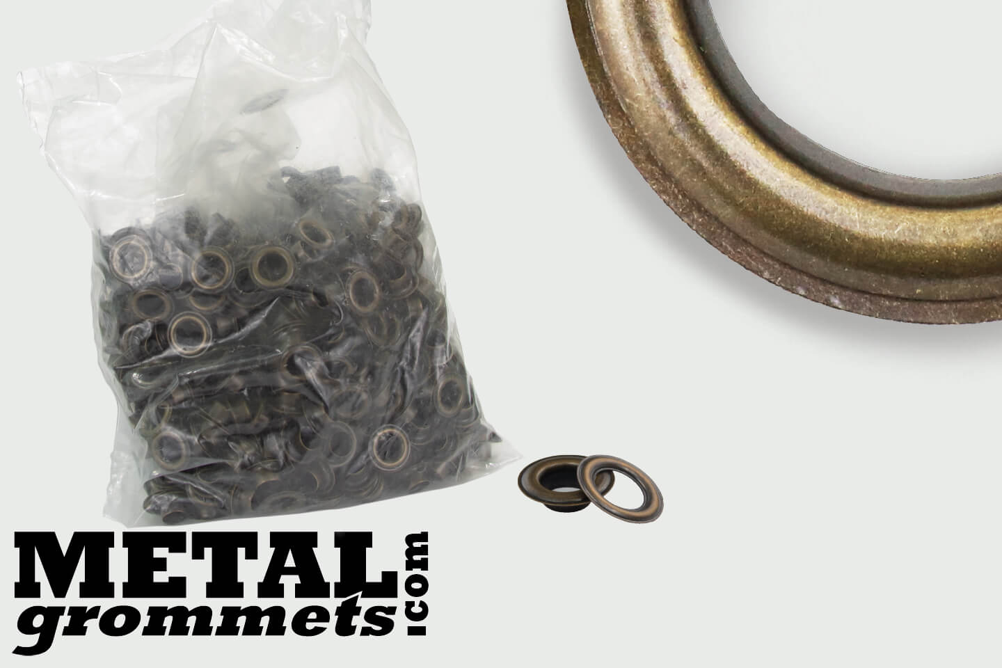 #2 (3/8 - 0.375 Hole Size) Antique Brass Grommets & Washers