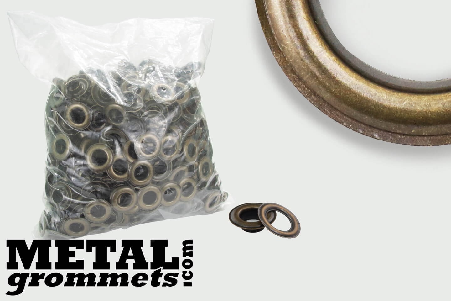 #3 (7/16 - 0.4375 Hole Size) Antique Brass Grommets & Washers