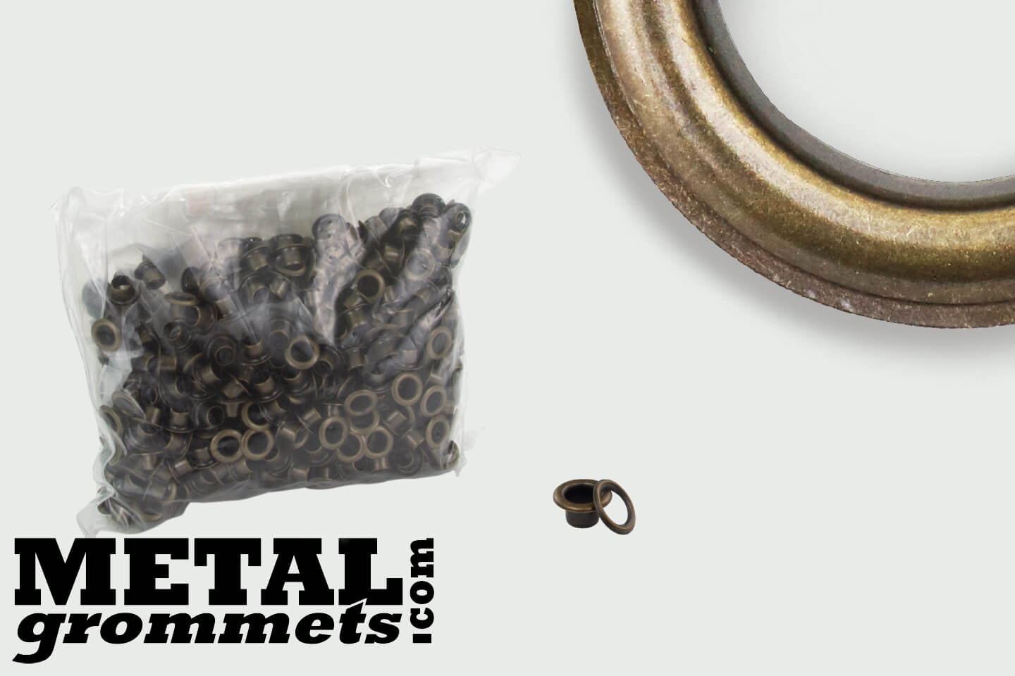 #XX00 (1/8 - 0.125 Hole Size) Antique Brass Grommets & Washers
