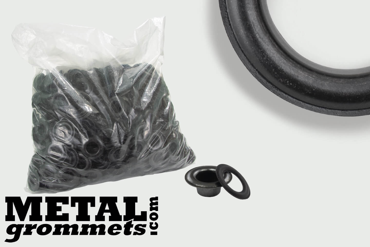 #3 Long-Neck (7/16 - Hole Size) Black Oxide Grommets & Washers