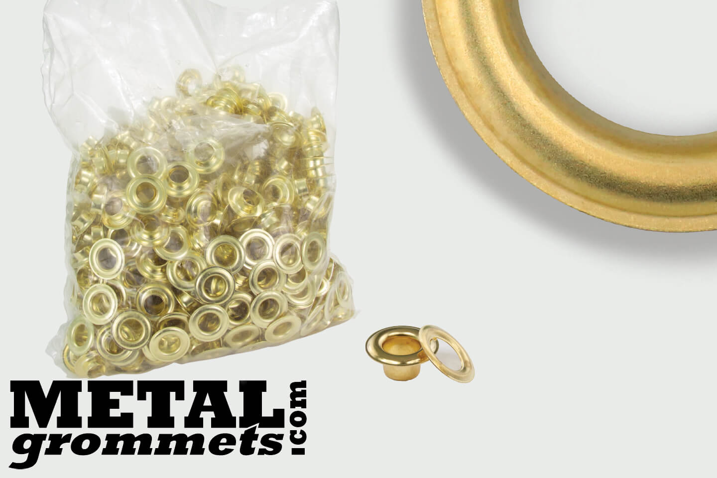 #2 Long-Neck (3/8 Hole Size) Brass Grommets & Washers