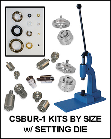 CSBUR-1 Kit w/setting die by grommet SIZE