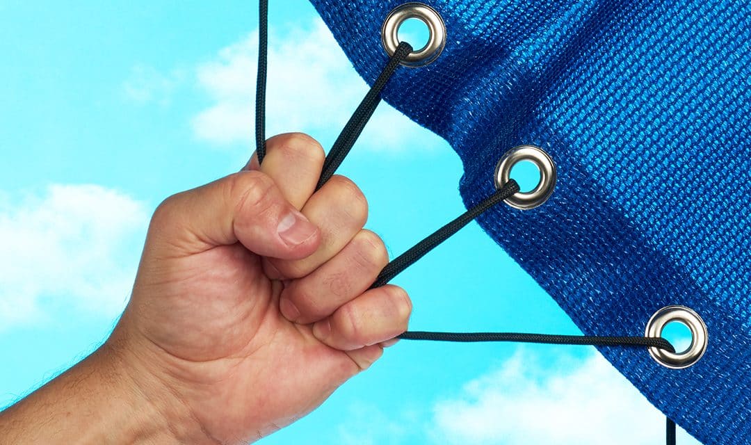 Get strong holding power! Use grommets & washers with gripping teeth